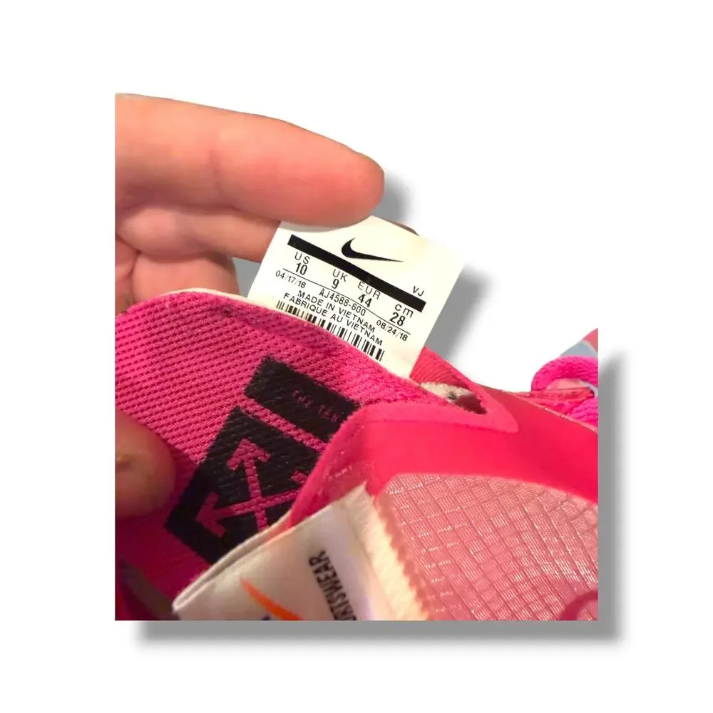 Off-White x Nike Zoom Fly SP 'Tulip Pink' | Size 10M USED (2018) AJ5488-600